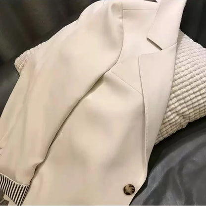 Casual Blazer for Women Korean Elegant Office Ladies Single Breasted Suit Jacket Y2K Autumn Loose Streetwear All Match Outerwear.