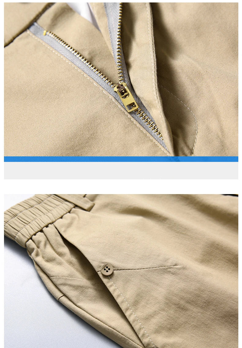 Marke Kleidung männer Casual Hosen 98% Baumwolle Dünne Business Gerade Slim Fit Klassische Hosen Stretch Frühling Sommer Männliche Hosen.