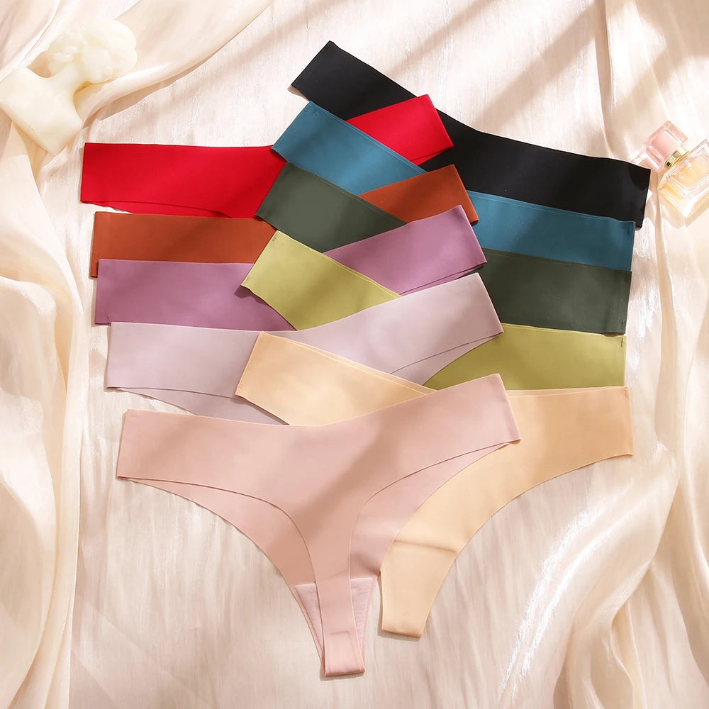 7 Pieces Sexy Lingerie Women's Seamless Panties Silk Female Underwear for Women Elasticity Thongs Secret G-String Fashion Tangas.