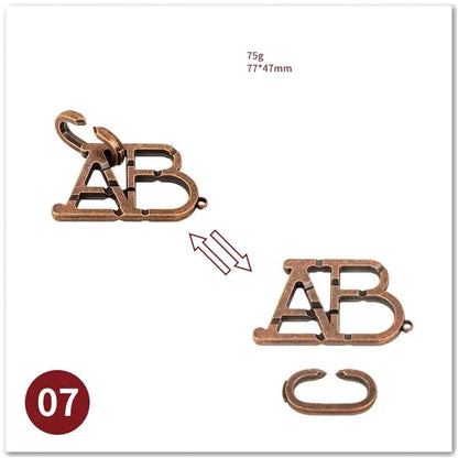 Classic IQ Metal Brain Magic Baffling Puzzles Game Toys for Children Adults Funny Gifts.