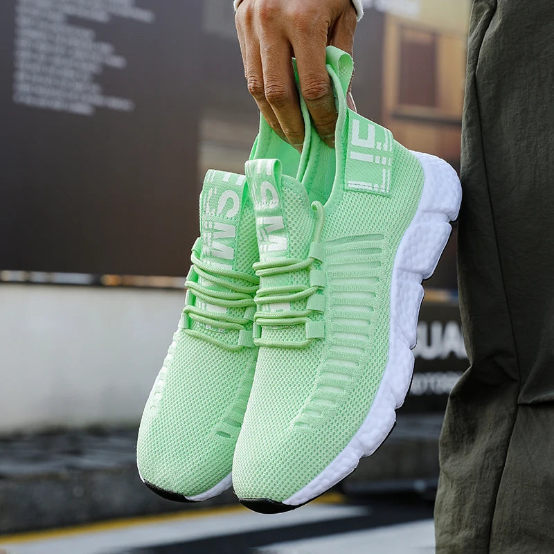 Male Sneakers Summer Men's Trendy Sports Lightweight Casual Running Breathable Mesh Comfortable Tennis Shoes Zapatillas Hombre.