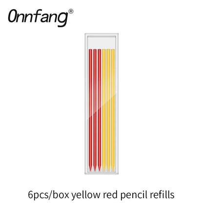 2,8 mm solider Zimmermanns-Druckbleistift mit Spitzer für Holzbearbeitungsbau, langer Kopf, Zimmermannsbleistift, Schreibwarenbedarf.