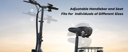 ISCOOTER F3 Electric scooter 1000W motor 48V13AH battery foldable electric scooter, adult electric scooter with seat 45 km/h.