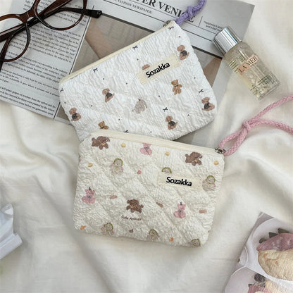 Cute Travel Cosmetic Lipstick Earphone Card Small Portable Storage Bag Purse Mini Makeup Handbags Pouch Organizer In Make Up Bag.