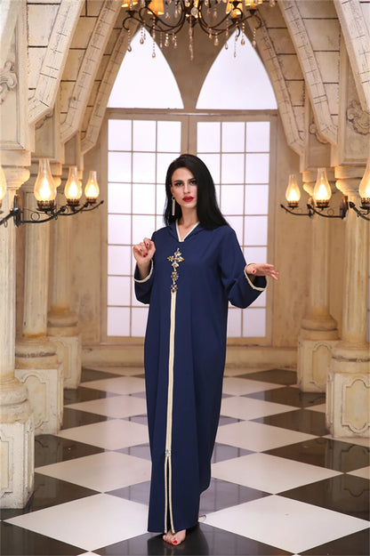 Ramadan Eid Hoodie Abaya Damen Dubai Luxury Islam Muslim African Dresses For Women Kebaya Caftan Marocain Robe Musulmane Femme.
