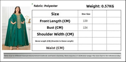 Ele Long Sve bestickt Faion Dr Heavy Work Batwing Sve Robe Sle hohe Taille Frühling Sommer Herbst Damen Dr.