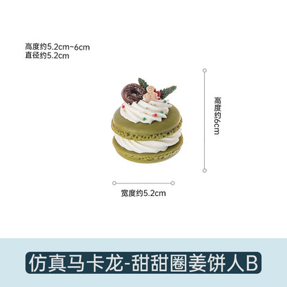 Gefälschte Kuchen Simulation Weihnachten Macaron Kuchen Modell Künstliche Desserts Ornamente Weihnachten Party Fenster Display Fotografie Requisiten.