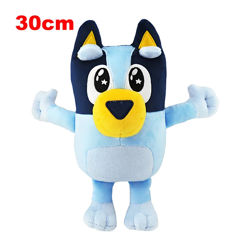 20/30CM Bluey Bingo Plush Dolls Cute Cartoon Christmas Hat And Shining Star Eye Anime Figure Stuffed Toys Birthday Gift For Kids.