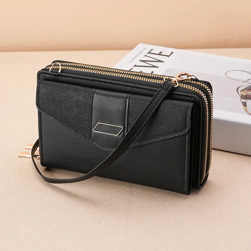 Fashion Women Luxury Leather Single Shoulder Bags Ladies Large Capacity Crossbody Mobile Phone Purse Female Messenger Wallet