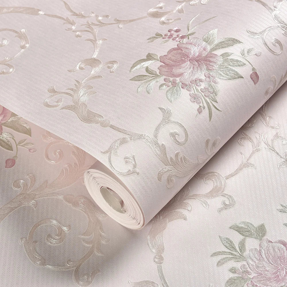 Blumentapete, selbstklebend, warm, für Mädchen, Schlafzimmer, 3D-Verdickung, Wanddekoration, Aufkleber, Wohnzimmer, Restaurant, Sofa, Hintergrund