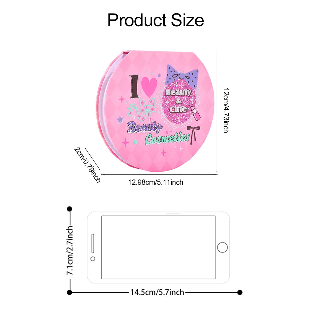 Princess Make Up Box Play House Toy Girls, Eye Shadow Makeup Cosmetics Handbag, Birthday Christmas Gift for Kids Party Cosplay.