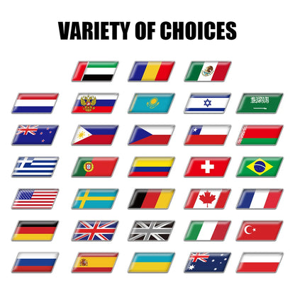 3D Epoxy Sweden France Germany Car Flag Sticker for Peugeot 308 3008 307 207 208 508 2008 306 406 4008 5008 206 408 407 2008.