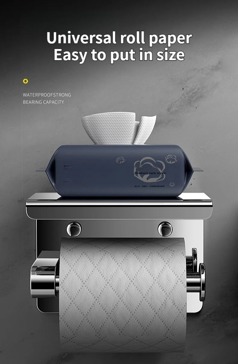 Papierhandtuchhalter aus Edelstahl ohne Stanzen, wandmontierter Küchenrollenhalter, Toilettenpapierhalter, Badezimmer-Handtuchhalter