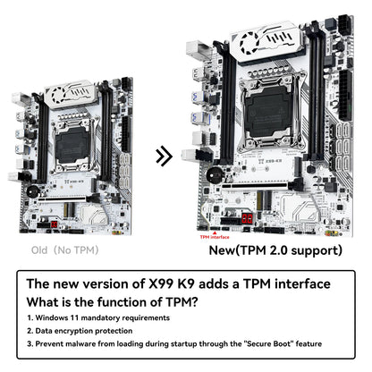 MACHINIST New upgrade X99 Gaming Motherboard LGA 2011-3 cpu C612 Chip Supports TPM2.0 Four Channel DDR4 NVME/WIFI M.2 Interface.