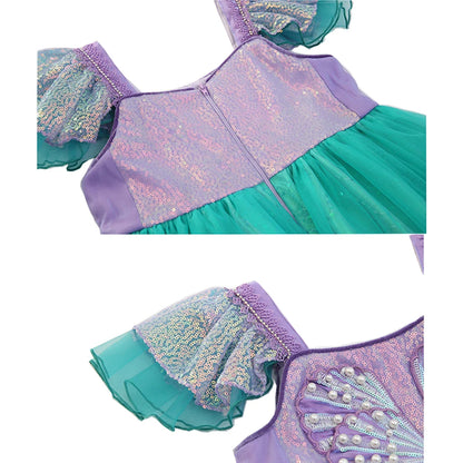 Disney Kleine Meerjungfrau Prinzessin Kleid Kinder Phantasie Karneval Cosplay Kostüm Geburtstag Hochzeit Party Kleidung Halloween Kostüm.