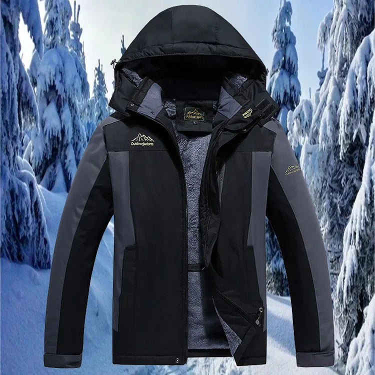 Fall and winter new men's quick-drying jacket, oversized loose-fit model, padded thick warm jacket..