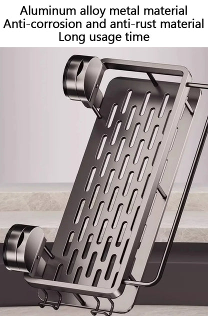 Saugnapf Badezimmer Regal Kein Bohren Wandmontage Shampoo Flasche Duschregal Toilette Lagerregal Aluminium Badezimmer Küche