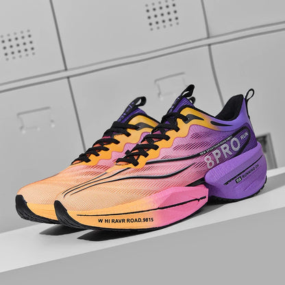 Men's Running Shoes Carbon Plate Racing Marathon Athletic Shoes Cushioned Comfortable Road Sneakers Teenage Training Shoes