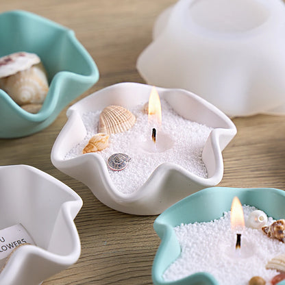 Curved Edge Bowl Silicone Mold DIY Handmade Gypsum Concrete Casting Scented Candle Cup Jewelry Storage Mold Craft Gift Home Deco.