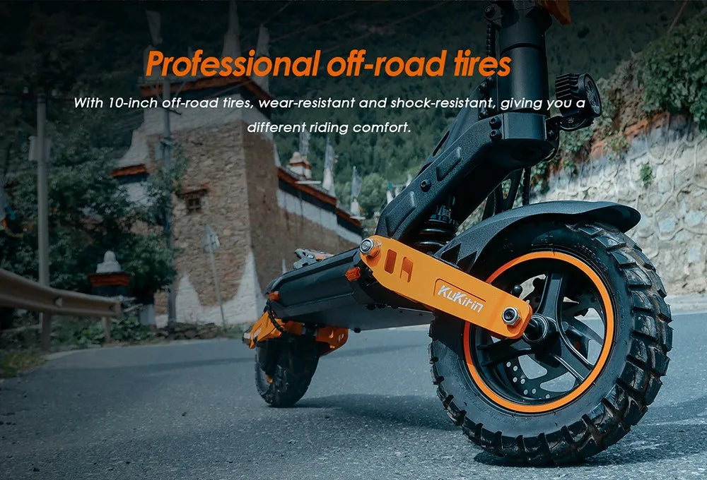 KuKirin G2 Max Electric Scooter 10 "Off-road Tire 1000W 55 Km/h Max Speed 48V 20.8Ah 70km Range Detachable Seat Adjustable Heigh.