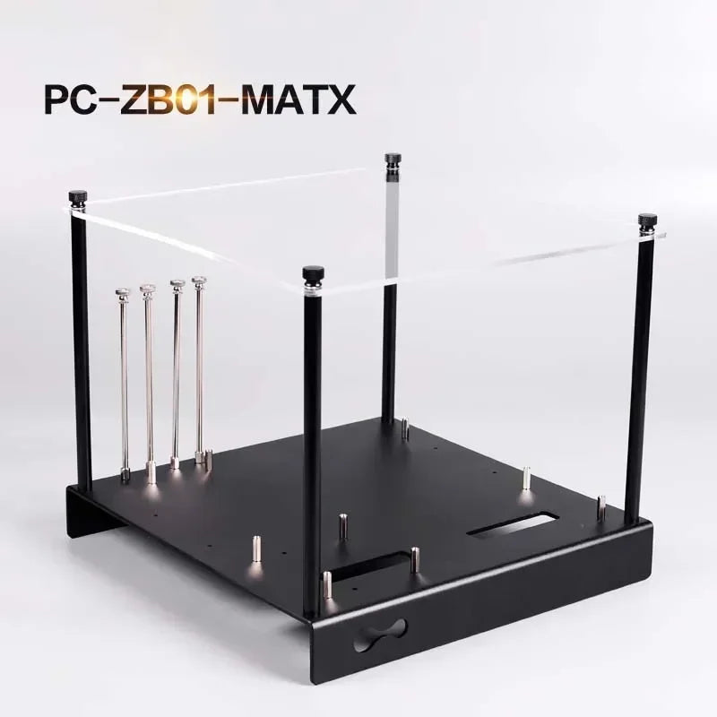 Mini MATX Computer Case Aluminum Bracket PC-ZB01-ITX M-ATX/ATX  All Aluminum Computer Chassis Open Small Chassis Micro ATX HTPC.