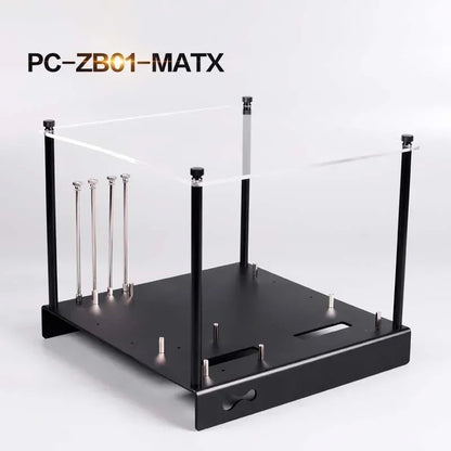 Mini MATX Computer Case Aluminum Bracket PC-ZB01-ITX M-ATX/ATX  All Aluminum Computer Chassis Open Small Chassis Micro ATX HTPC.