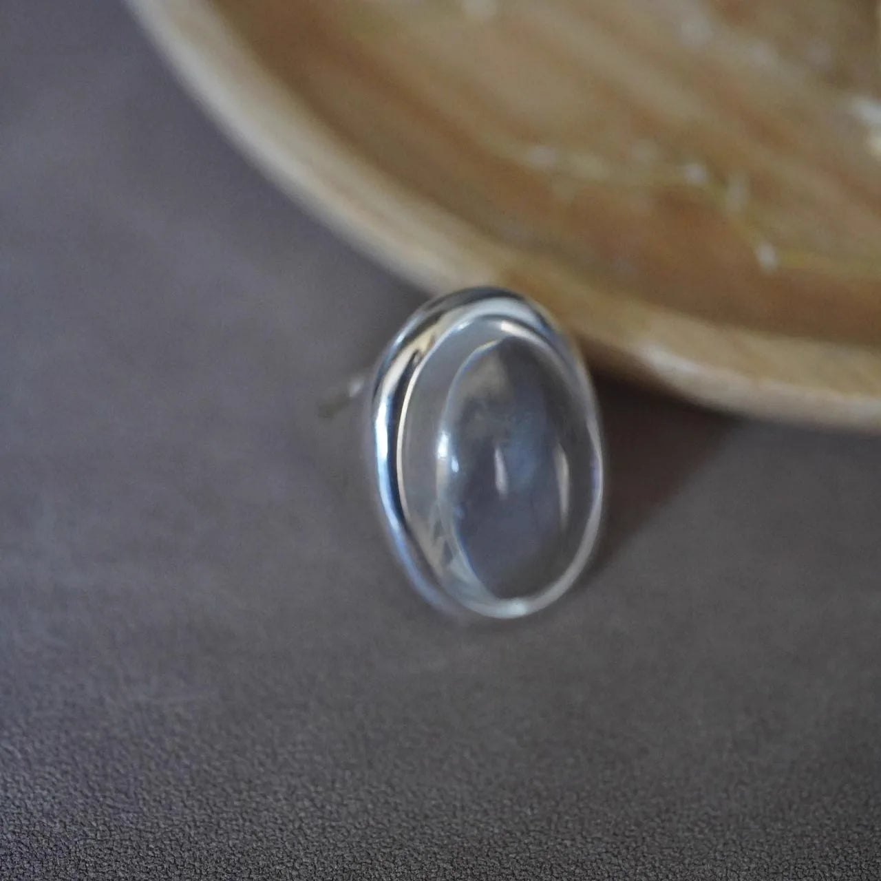 PANJBJ 925 Sterling Silver Geometry Crystal Ring For Women Ellipse Exaggerated Punk Water Drop Open Jewelry Gift Dropshipping.