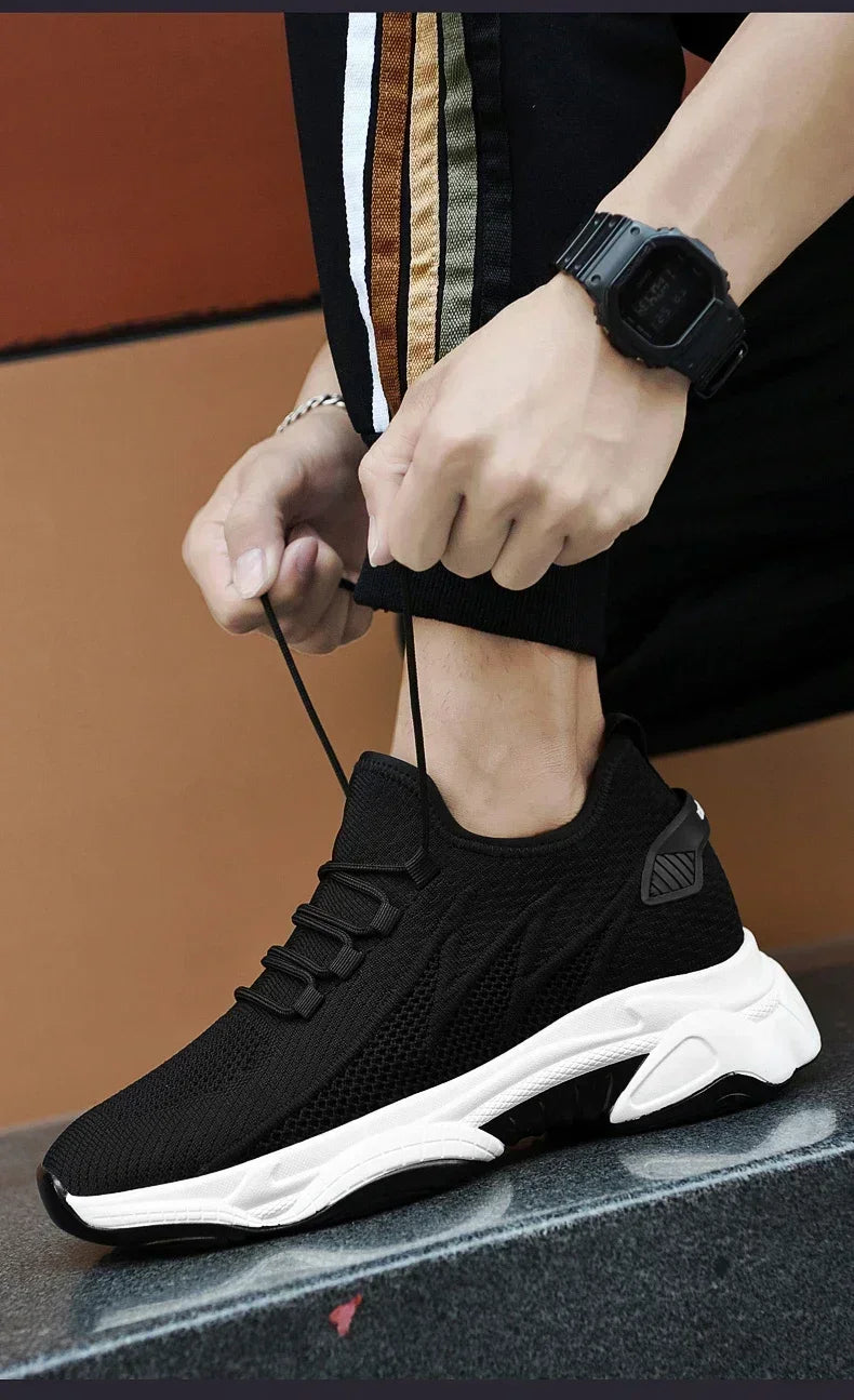 Zunehmende Herren-Turnschuhe, lässige Erhöhungsschuhe, 8 cm Höhenerhöhungsschuhe für den Sommer, atmungsaktive 6 cm Aufzugsschuhe.