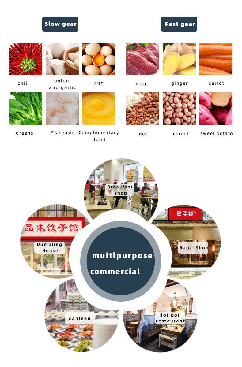 DIVEDEER Meat grinder household electric stainless steel cooking stirring garlic mince mince machine small garlic puree