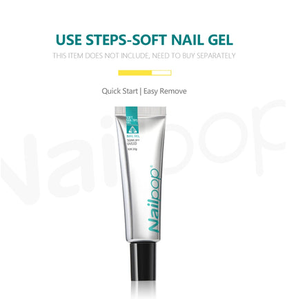 NAILPOP 120pcs Fake Nails Full Cover Press on Nails Coffin Soft Gel American Pose Capsule False Nail Tips for Extension System.