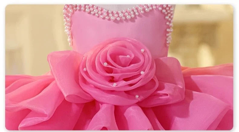 2025 Prinzessinnenkleid zum ersten Geburtstag für Mädchen, neue Hochzeit, Blumenmädchen, Klavieraufführung, Host-Kleid, Party-Kleidung, Outfits, passendes Bankett.