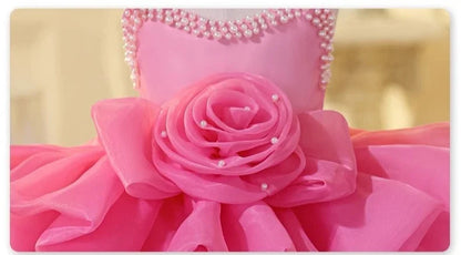 2025 Prinzessinnenkleid zum ersten Geburtstag für Mädchen, neue Hochzeit, Blumenmädchen, Klavieraufführung, Host-Kleid, Party-Kleidung, Outfits, passendes Bankett.