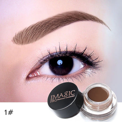 IMAGIC Professional Eyebrow Gel 6 Colors Eyebrow Enhancer Brow Enhancers Tint Makeup Eyebrow Brown With Brow Brush Tools.