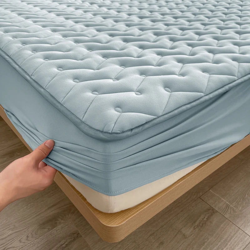 3pcs Waterproof Bedding Set 1pc Mattress Cover 2pcs Pillowcase Soft Comfortable Fitted Sheet Washable Durable Mattress Protector.