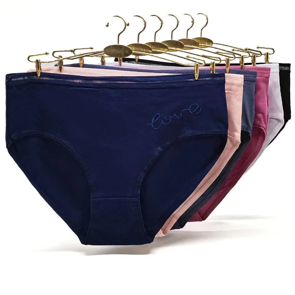 Panties Plus Size Cotton Underwear Women Briefs Woman Knickers Lady Lingerie Girl intimate Large 3 Pieces/Lot.