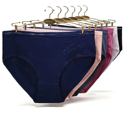 Panties Plus Size Cotton Underwear Women Briefs Woman Knickers Lady Lingerie Girl intimate Large 3 Pieces/Lot.