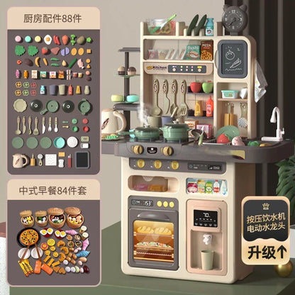 Hot salesPlay home kids kitchen toys boy girl baby simulation cooking cooking kitchen utensils set gifts.