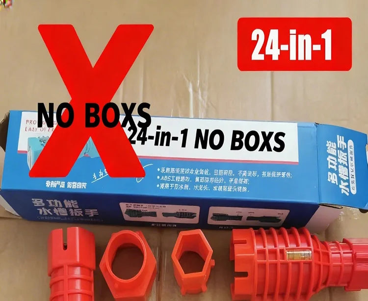 24 in 1 Sink Faucet Wrench Multifunction Pipe Wrench Anti-Slip Handle Double Head Wrench For Kitchen Bathroom Water Pipe Repair