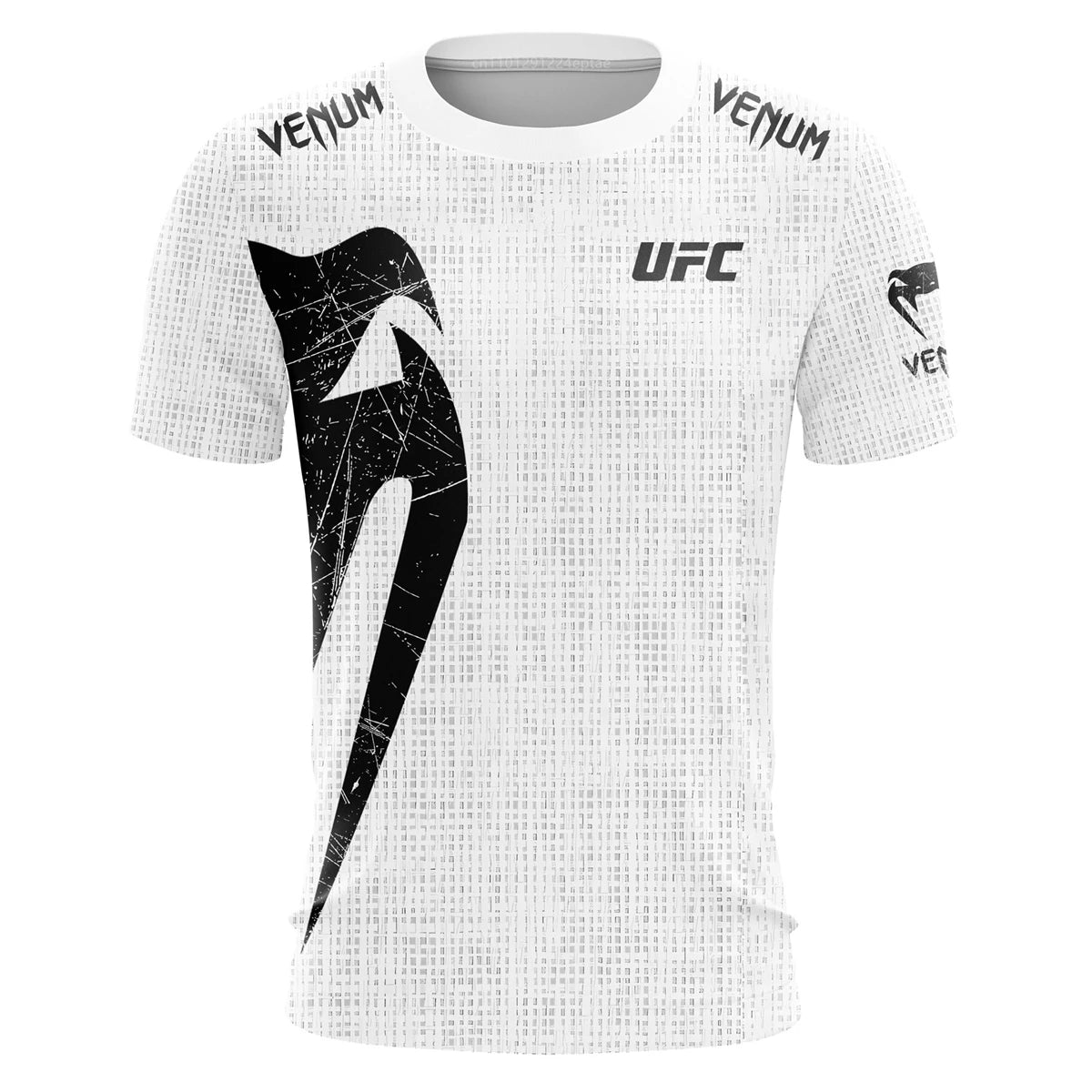 Men's UFC Black White T-shirt Classic Short Sleeved 3D Print Tees Summer Casual O-neck Jersey Boxing Fitness Training T-shirts.