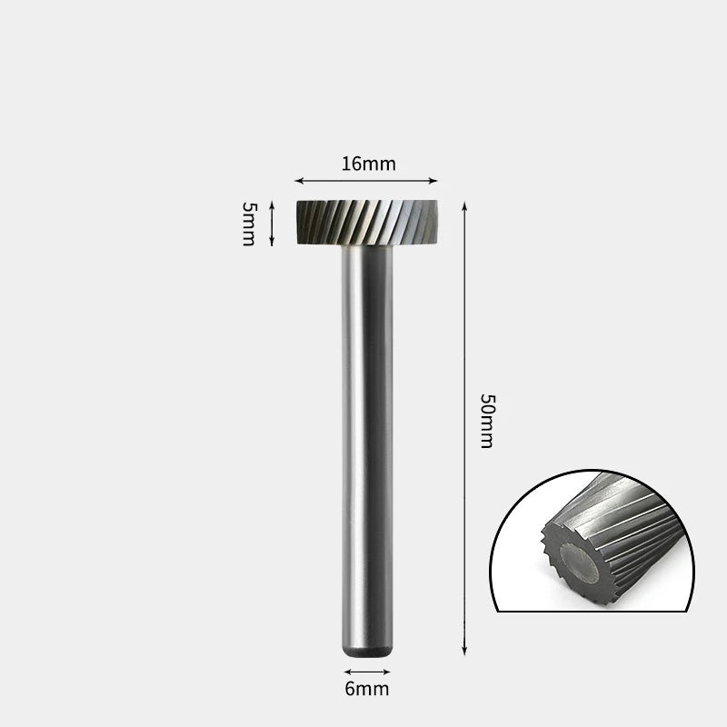 Hartmetallfräser, Wolframstahl-Schleifkopf, zylindrisch 6 mm, AE AX AX Metallfräser