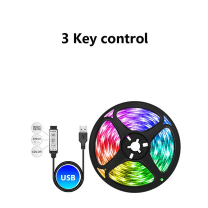 USB-LED-Streifen 5V 5050 Smart-LED-Licht für Wand, Zimmer, Bluetooth, WLAN, Alexa 15 20 Meter, RGB-Band, TV-Hintergrundbeleuchtung, LED-Band, Luces.