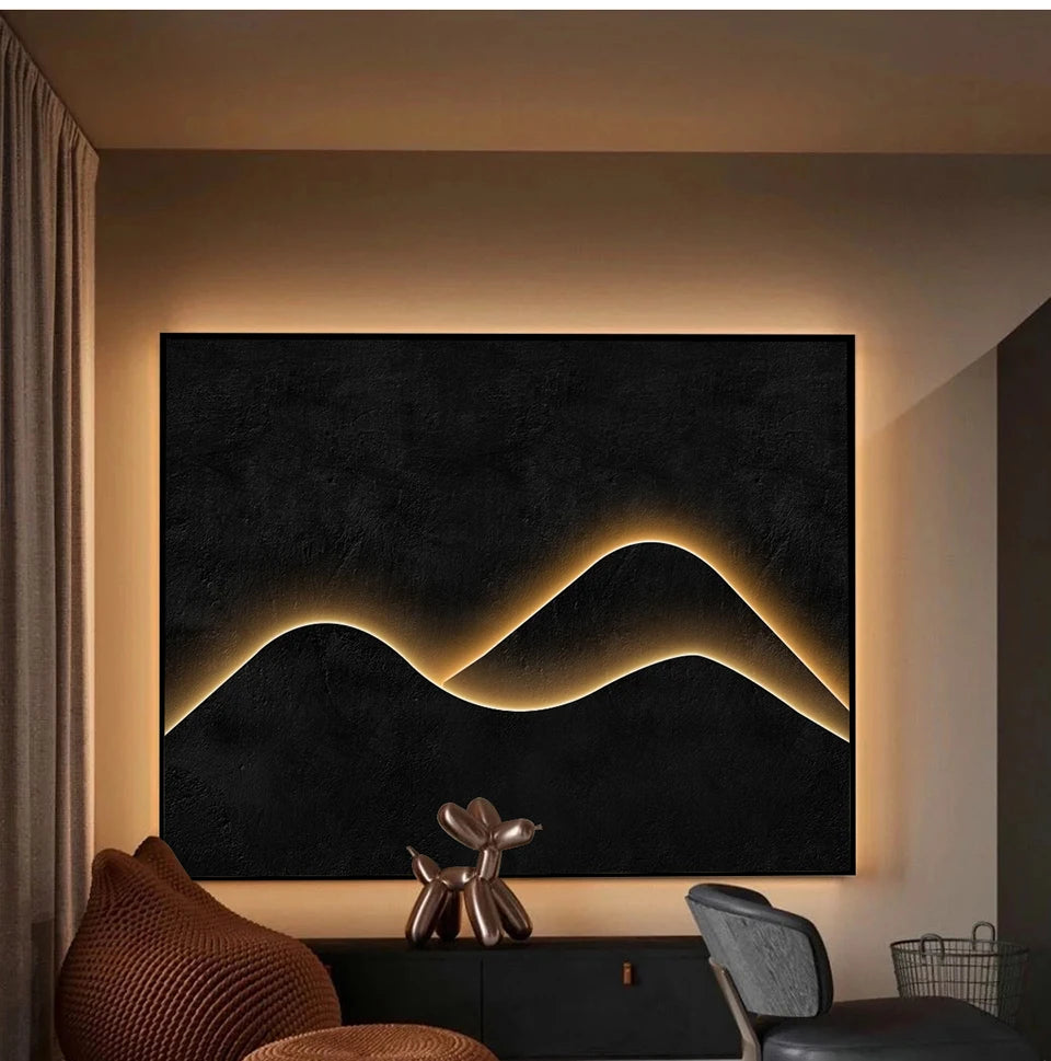 Waterproof COB LED Strip Lights 24V Flexible Neon Light Black Silicone Tube Linear Dimmable Lighting with Touch Sensor Switch.