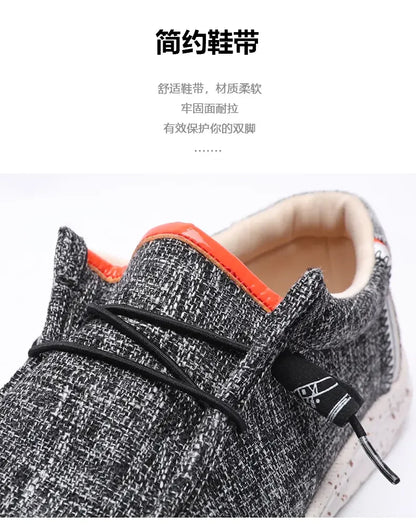 Men's Loafers Designer Slide in Low Cut Sneakers Casual Boat Shoes Comfortable Walking Flat Shoes Breathable Canvas Shoes 2025.