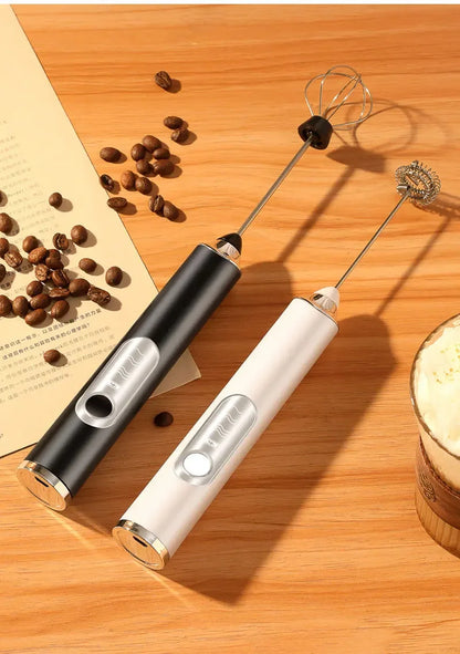 High Quality Electric Milk Frother Foam Maker Handheld USB Rechargeable Foamer High Speeds Drink Mixer Coffee Frothing Wand.