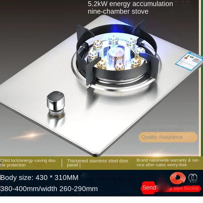 7kw Gas Cooktop Single Stove Household Liquefaction Gas Stove Single Coal Desktop Embedded Single Gas Stove 4.5 KW/5.2kw/