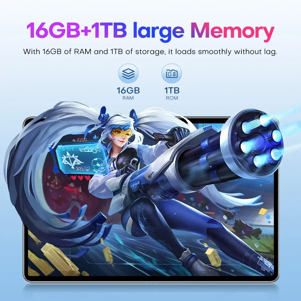 Original Tablet Pad 7 Ultra 11 Inch 16GB RAM 1TB ROM tablet Android 14 Core Pad Tablet PC Phone Dual Wifi tablette  8800mah.