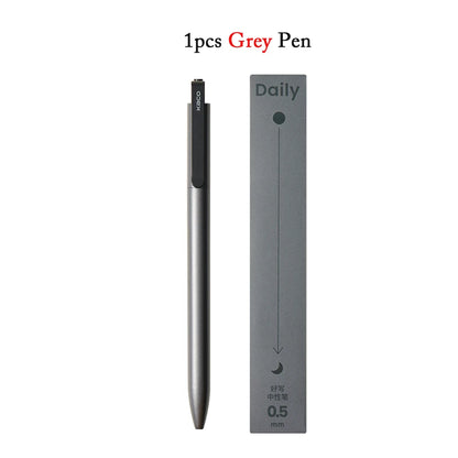 KACO Gelschreiber, Press-Signaturstift, Schreibwaren, Metall-Stiftclip, 0,5 mm, schwarze Tinte, schnell trocknend, großes Fassungsvermögen, 800 m, glattes Schreiben