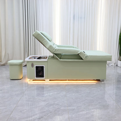 XinSheng 2025 Elektrischer Lift-Shampoo-Bett-Massagetisch – All-in-One-Salonstation mit Begasung, Fußbad und Haarwaschbecken