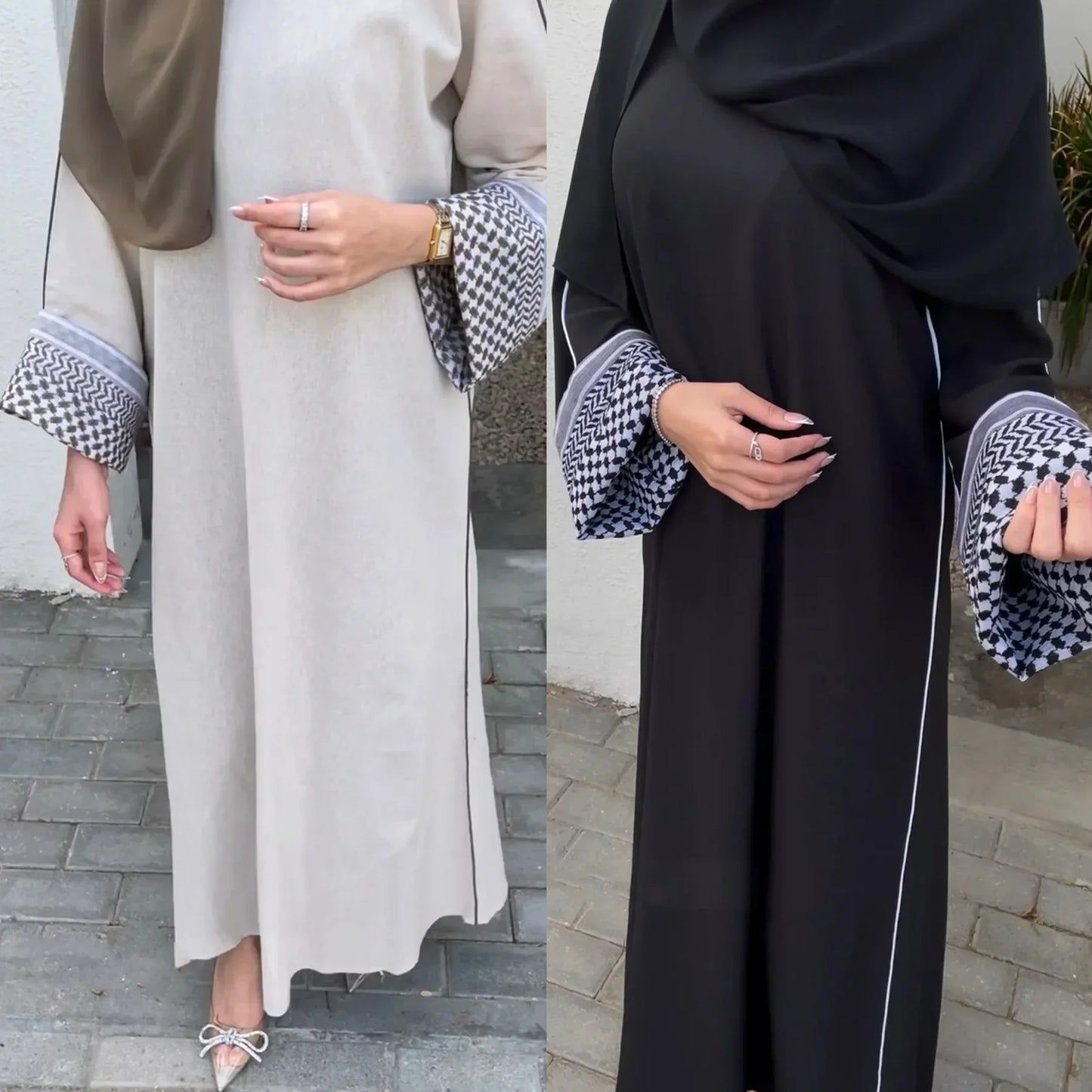 Linen Closed Abaya Keffiyeh Muslim Dress Printed Abayas for Women Dubai 2025 Luxury Turkey Ramadan Islamic Clothes Kaftan Robe.
