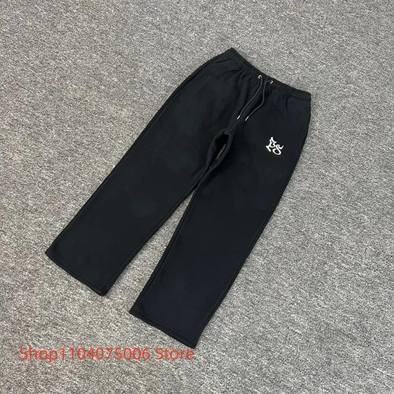 Pepe Studio Fleece-Lined Elastic Waist Jogger Pants Winter Warm Soft Loose Fit Sweatpants with Drawstring for Women Men.